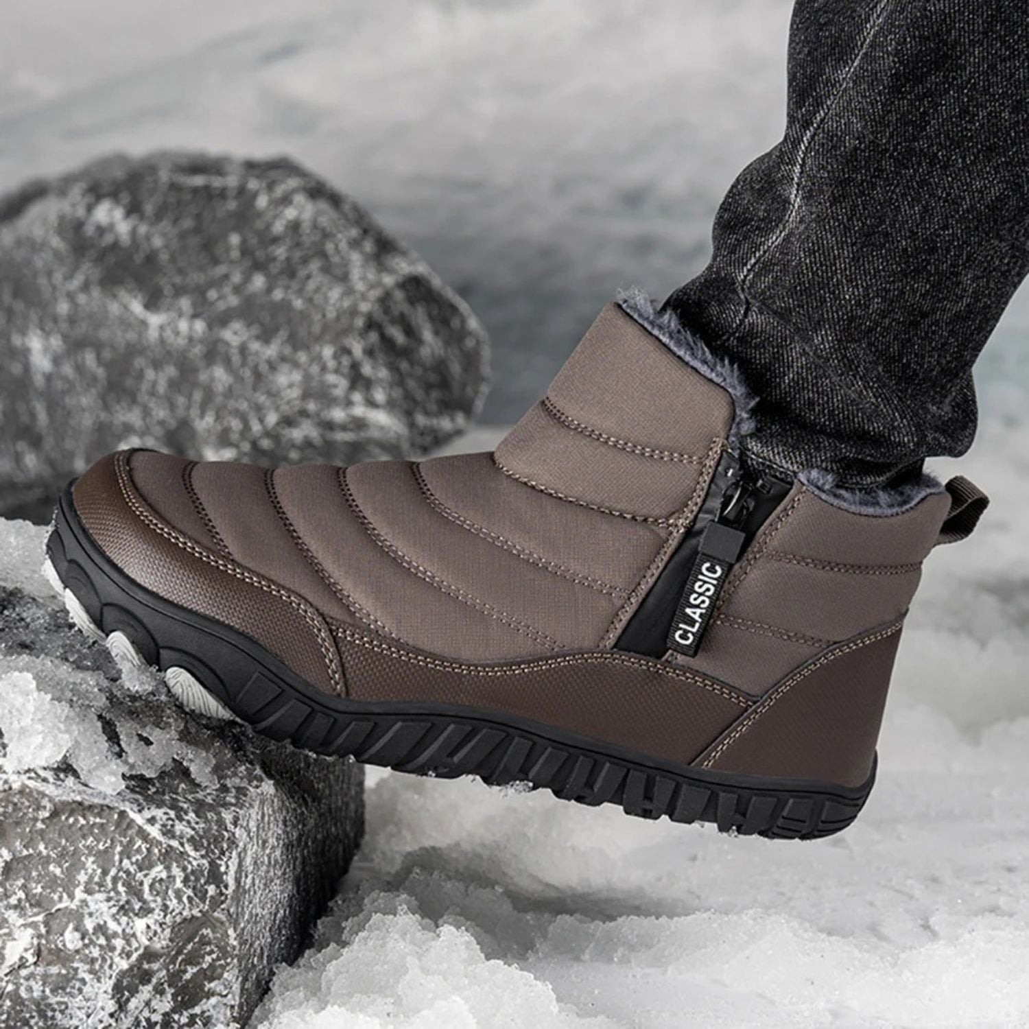 Monverra Unisex Waterproof Winter Boots with Warm Lining