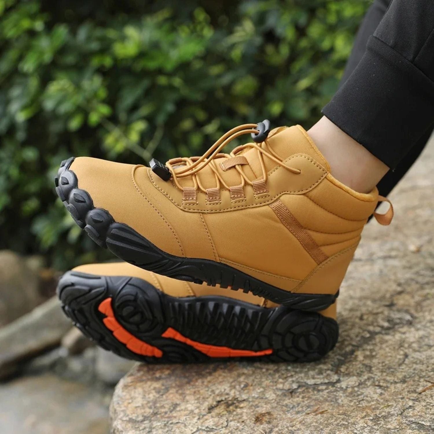 Monverra Unisex Plush Winter Boots with Waterproof and Anti-Slip Rubber Sole