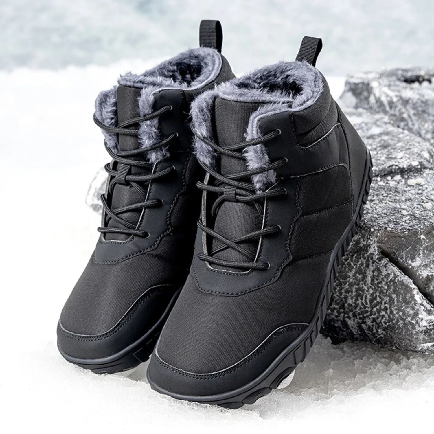 Monverra Unisex Winter Boots with Plush Lining and Non-Slip Rubber Sole