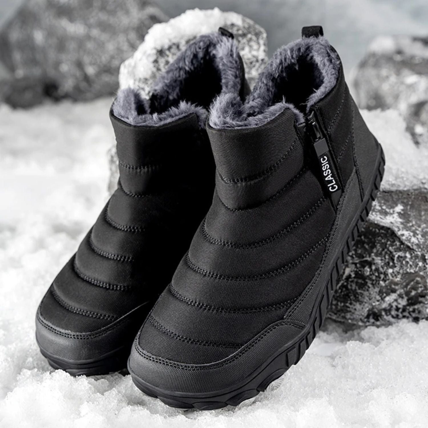 Monverra Unisex Waterproof Winter Boots with Warm Lining